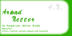 arpad netter business card